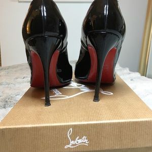 Christian louboutin peep toe heels 100mm